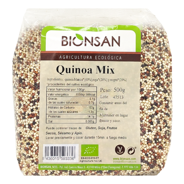 Quinoa mix (blanca, roja y negra) ecológica 500gr