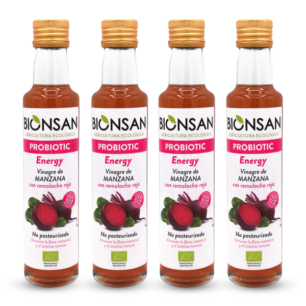 Pack 4 Vinagre de Manzana con Remolacha Roja Ecológico