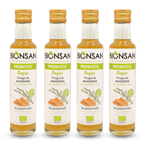 vinagre-de manzana con miel y romero-pack ahorro 4 unidades