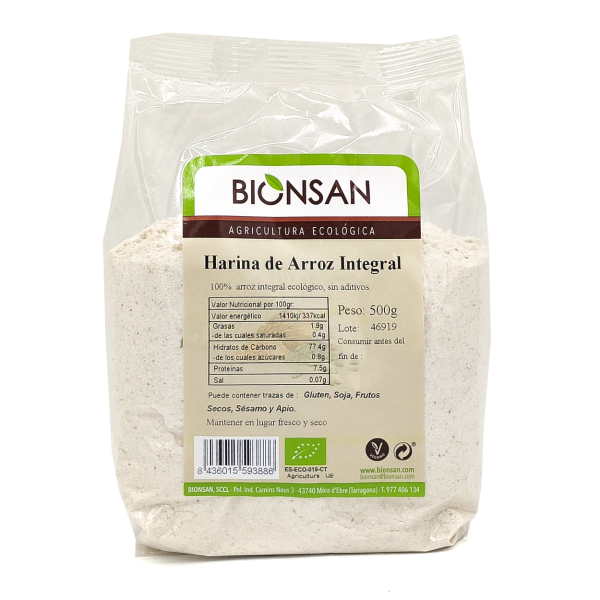 Harina de arroz integral ecológica