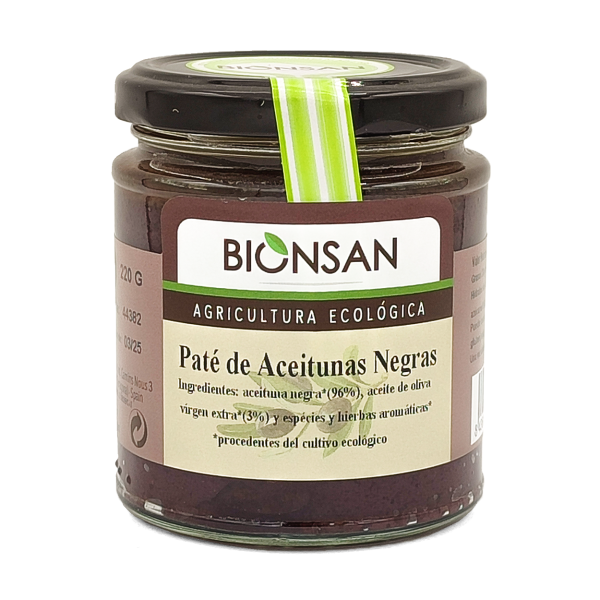 Pate de aceitunas negras ecológico 220gr