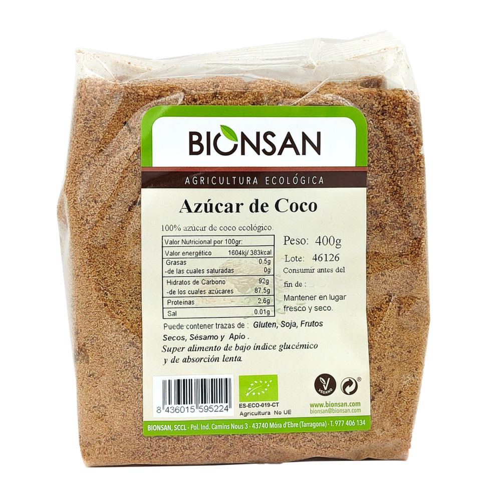 Azúcar de coco ecológico bionsan