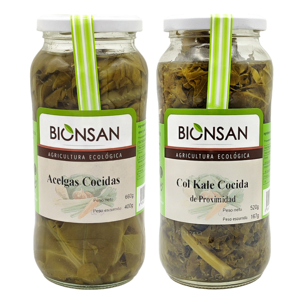 Pack Ahorro Acelgas y Col Kale Cocidas Ecológicas